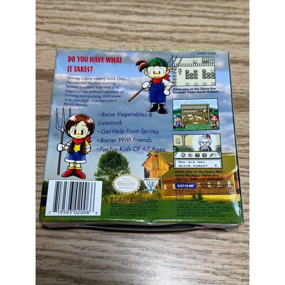 Harvest Moon Nintendo Game Boy GB 1998 Cardboard BOX ONLY READ - Picture 6 of 10